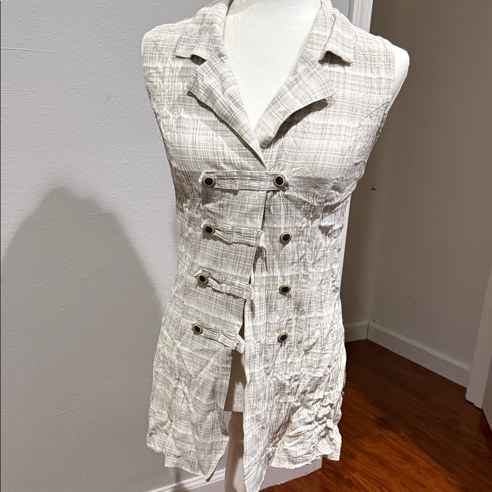 Stylish Plaid Sleeveless Vest